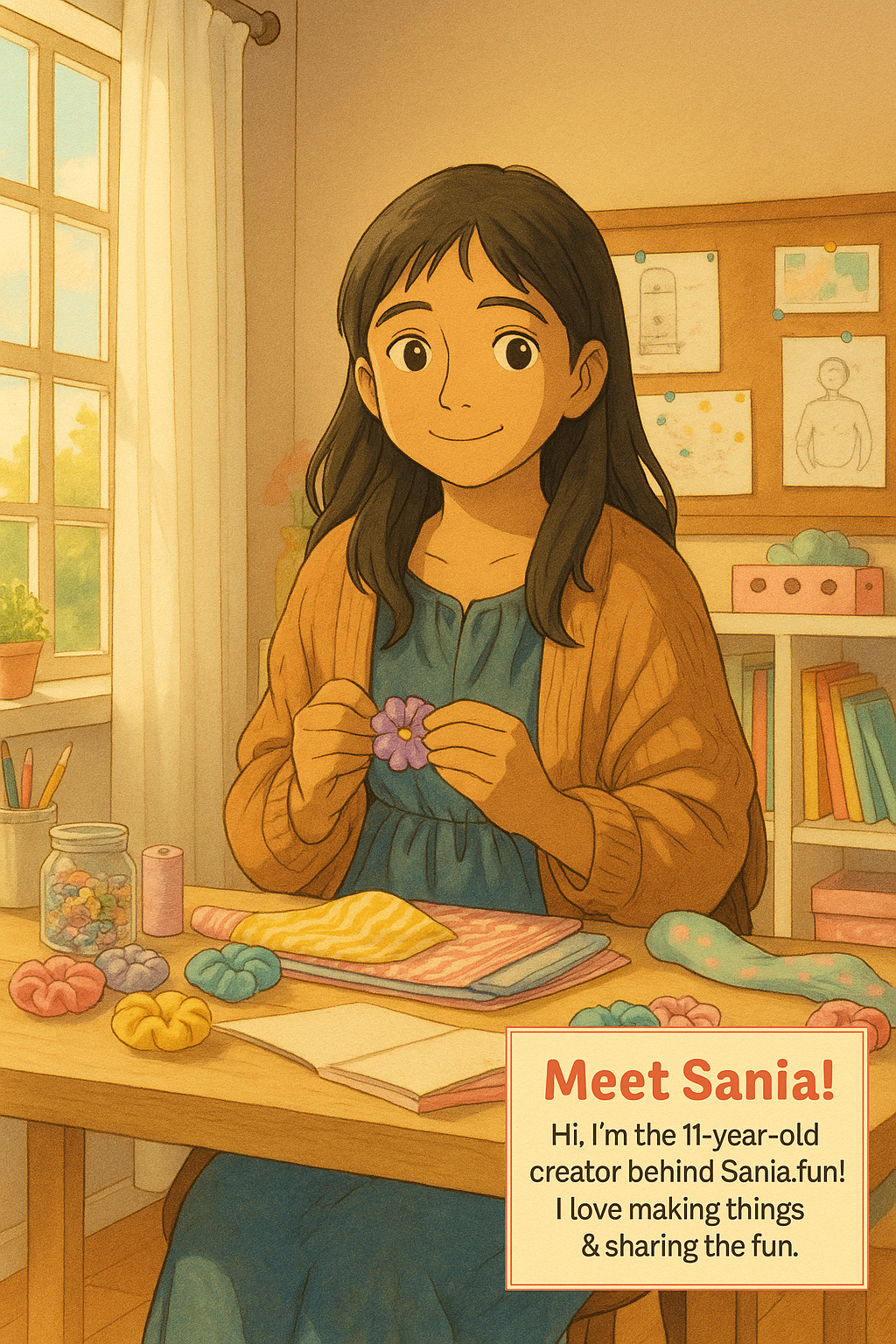 Sania, the creator of Sania.fun